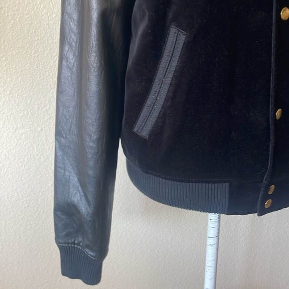 ASOS - Velvet and leather college jacket‎ - Picture 6 of 9